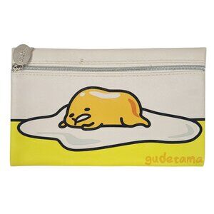 Gudetama Ipsy Zipper Pouch 8"x5" Yellow & White Egg Design Sanrio